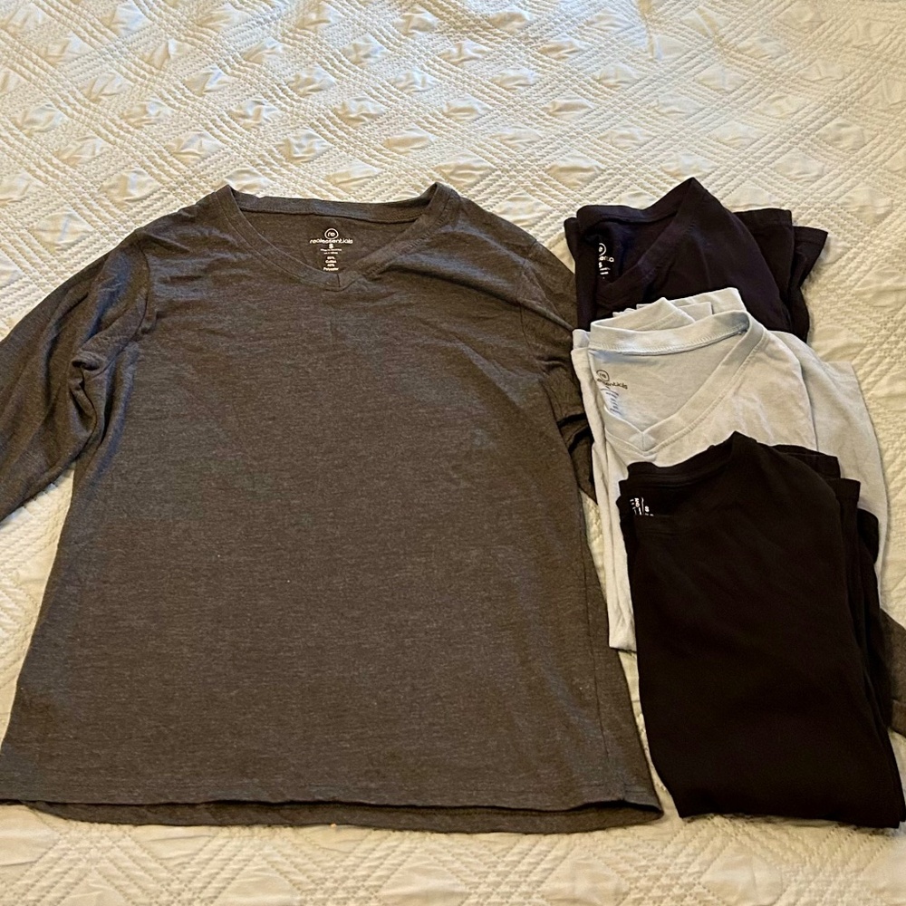 BUNDLE of Four Women’s Long Sleeve Tees, Size Small